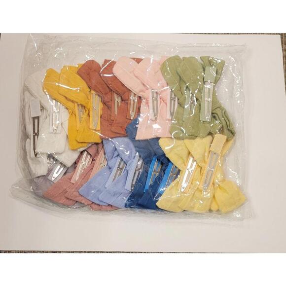20pcs Solid Color Hair Bows Clips Hair Accessories (New) - Picture 4 of 5